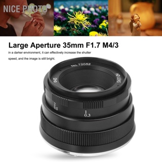 Nice photo NEWYI 35mm F1.7 รูรับแสงขนาดใหญ่ Portrait เลนส์แมนนวลโฟกัสคงที่สำหรับ Canon M3/M5/M6/M6 II