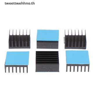 Tweettwehhno ฮีตซิงก์หม้อน้ําอลูมิเนียม สีดํา 14*14*6 มม. 10 ชิ้น TH