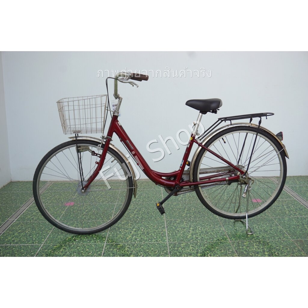 จักรยานแม่บ้านญี่ปุ่น - ล้อ 26 นิ้ว - ไม่มีเกียร์ - อลูมิเนียม - สีแดง [จักรยานมือสอง]