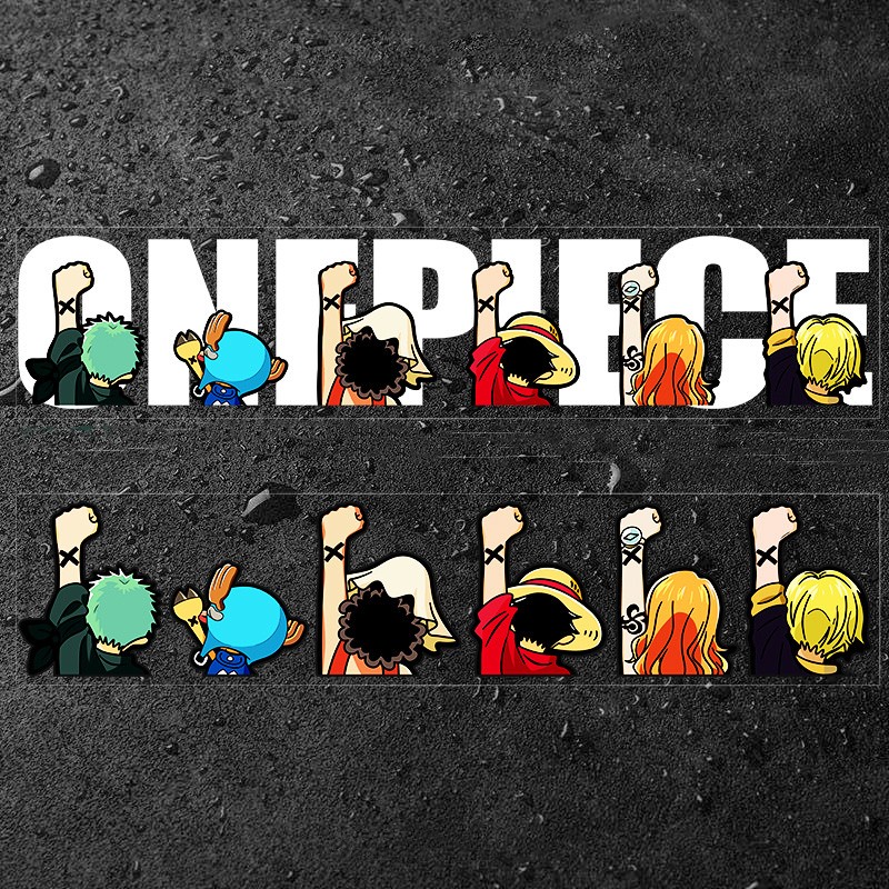 สติกเกอร์พิมพ์ลาย one piece luffy ace chopper สติกเกอร์กันน้ำ สําหรับติดตกแต่งรถยนต์