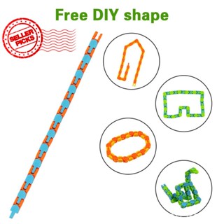 ของเล่นโซ่พลาสติก สุ่มสี สําหรับเล่นคลายเครียด DIY Z9Y4