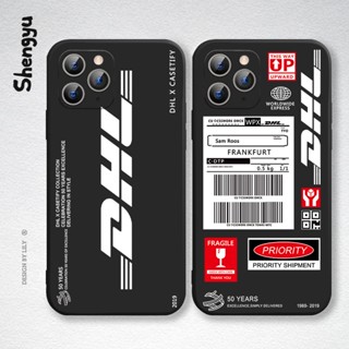 เคสโทรศัพท์มือถือ TPU นิ่ม ทรงสี่เหลี่ยม พิมพ์ลาย DHL สําหรับ Samsung S22+ S21+ S22 S21 S20 Ultra Plus FE 5G S10e S10 lite S9 S8 S7 S6 Edge Plus