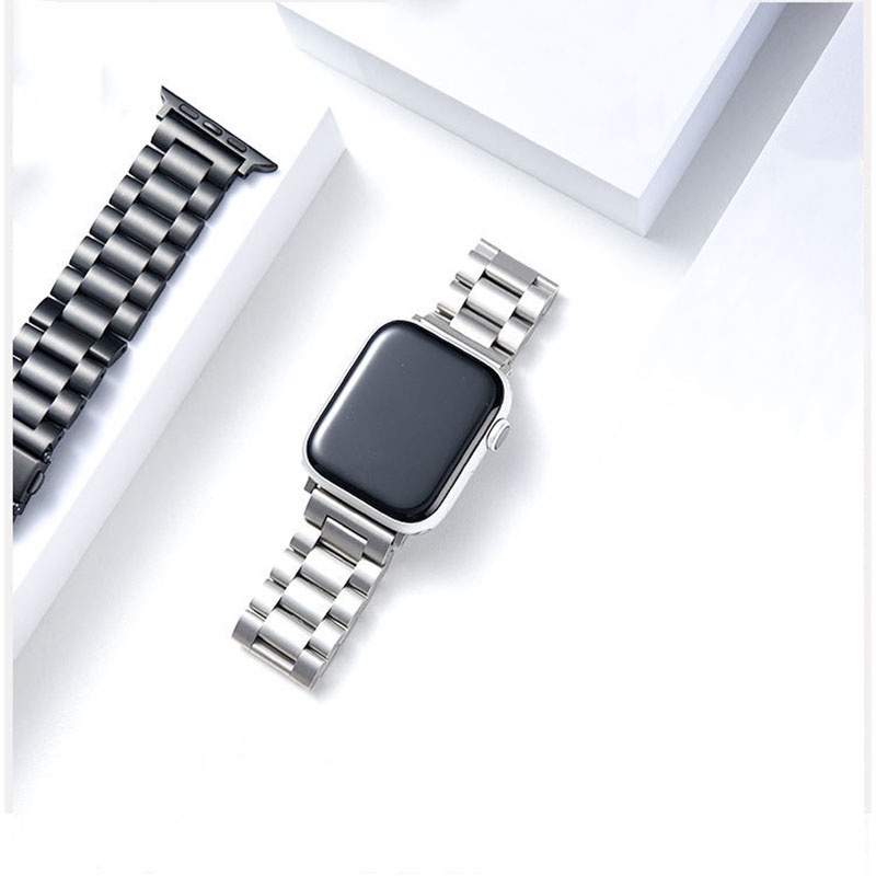 38.40.41mm/42.44.45.49mm เข้ากันได้สำหรับ สายนาฬิกา Apple Watch สายสแตนเลสสตีลอินเทรนด์โซ่โลหะสำหรับสาย บุคลิกภาพ