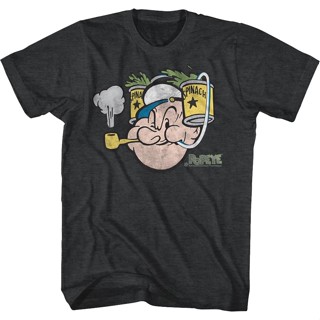 Popeye Spinach Hat T-Shirt เสื้อวินเทจผญ เสื้อยืดผู้หญิง_03