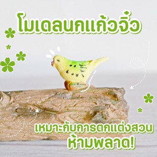 Model Parrot นกแก้วจิ๋ว ตุ๊กตาเรซิ่นตกแต่งสวน (ราคาต่อชิ้น)