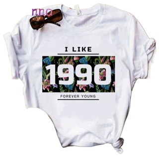 CODIn stock✘☄I LIKE 1990 Women t shirt print fashion t shirt women casual short sleeve tops harajuku_03