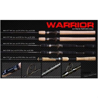 คันตีเหยื่อปลอม BASSASSIN WARRIOR ท่อนเดียว ผลิตจาก Graphite 65T คุณภาพสูง ไกด์ Fuji Titanium เป็นคันคุณภาพสูง🛎🔊