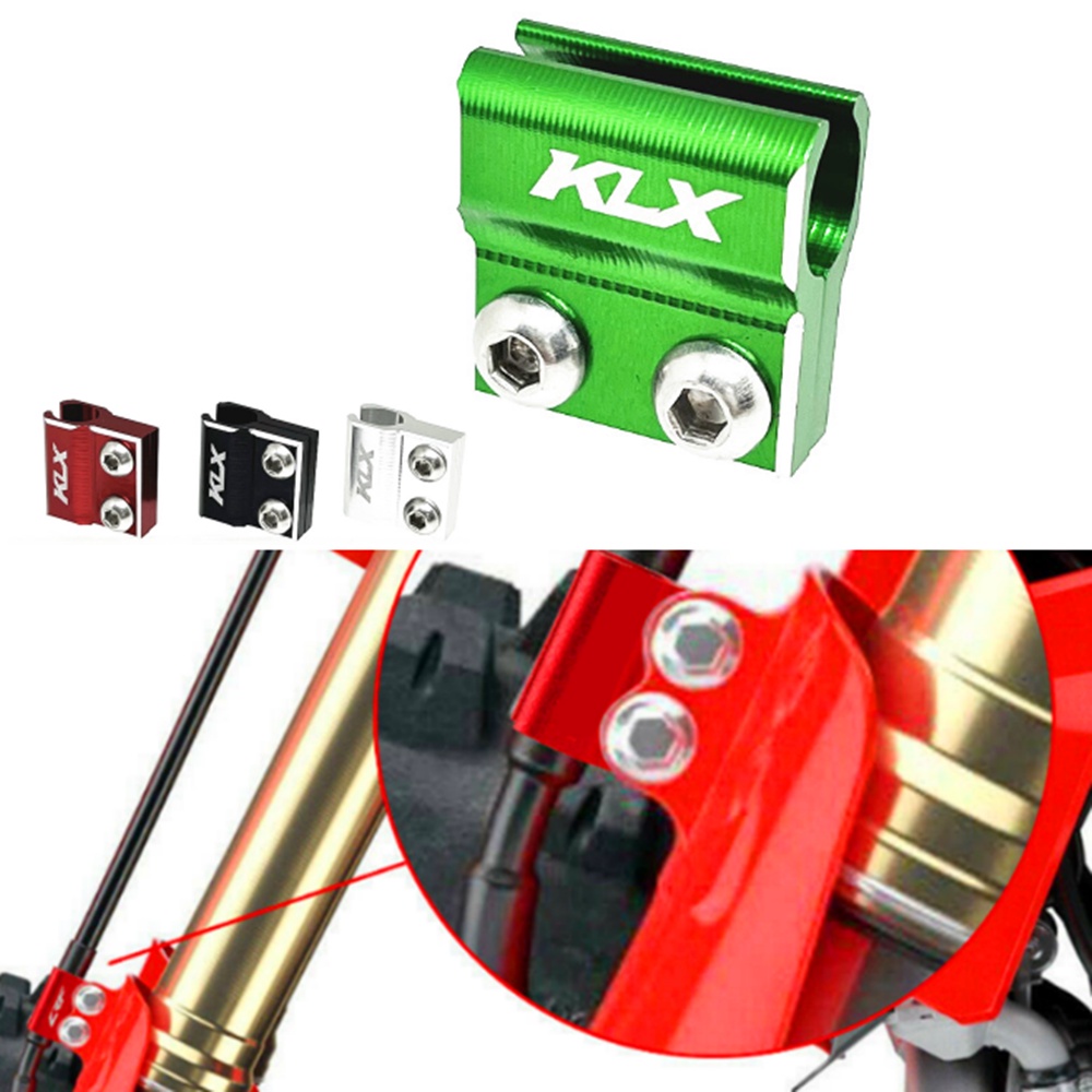 Klx โลโก้สายเบรคหน้าท่อ Clamp สําหรับ KAWASAKI KLX125 D-TRACKER125 KLX150BF KLX140 KLX140L KLX140G K