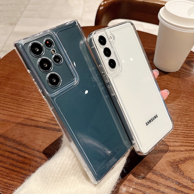 สําหรับ Samsung Galaxy S25 S23 S22 Ultra Plus คริสตัล Anti-fall Full Protect กล้อง Soft Shell Samsun