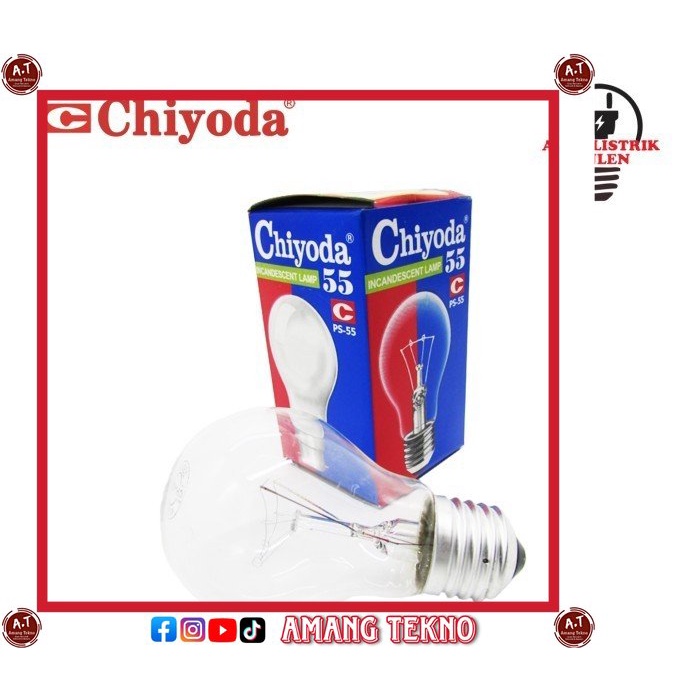 Chiyoda CLEAR PS-55 E-27 25W & หลอดไส้ Chiyoda 40W ORI