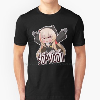 100% cotton T-shirt Tdoll Sopmod Ii T Shirt Girls Frontline Anime Raifu Kancolle Babe Battlefield Chick Arma S Fron_02