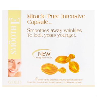 MIRACLE สมูทอีโกลด์มิราเคิลแคปซูล GOLD x12ผลิตภัณฑ์ดูแลผิวหน้าSMOOTH-E PURE INTENSIVE 12 CAPS