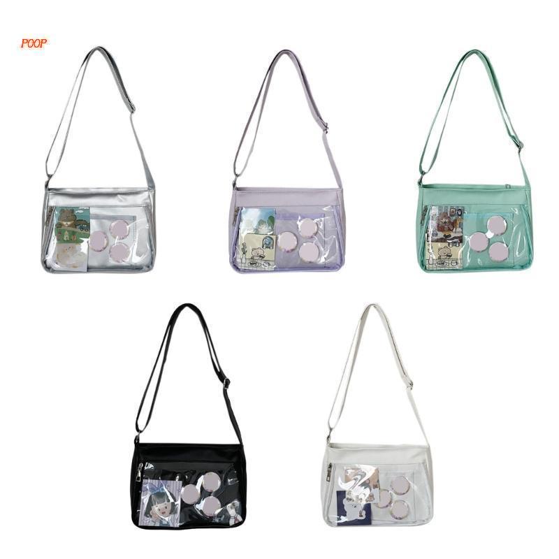 Poop เครื่องแบบฮาราจูกุ Itabag กระเป๋าสะพายไหล่ผู้หญิงญี่ปุ่นใสกระเป๋าสะพายข้าง