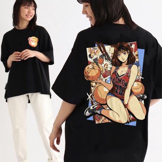 Anime Inspired Tee  Slamdunk Haruko Akagi Oversized Tee Clothes Tops Cotton T-Shirts_09