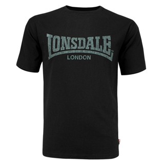 Sanc6 [พร้อมส่ง] เสื้อยืดแขนสั้น ลําลอง เนื้อผ้าฝ้าย 100% พิมพ์ลาย Lonsdale ทรงหลวม สไตล์วินเทจ พลัสไซซ์ ของขวัญวันเกิด