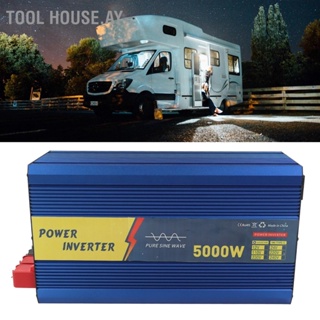 Tool House.ay อินเวอร์เตอร์เพียวไซน์เวฟ 5000W พร้อมจอแสดงผล LED สายไฟ DC เป็นไฟฟ้ากระแสสลับ 5V 2.1A พอร์ต USB คู่