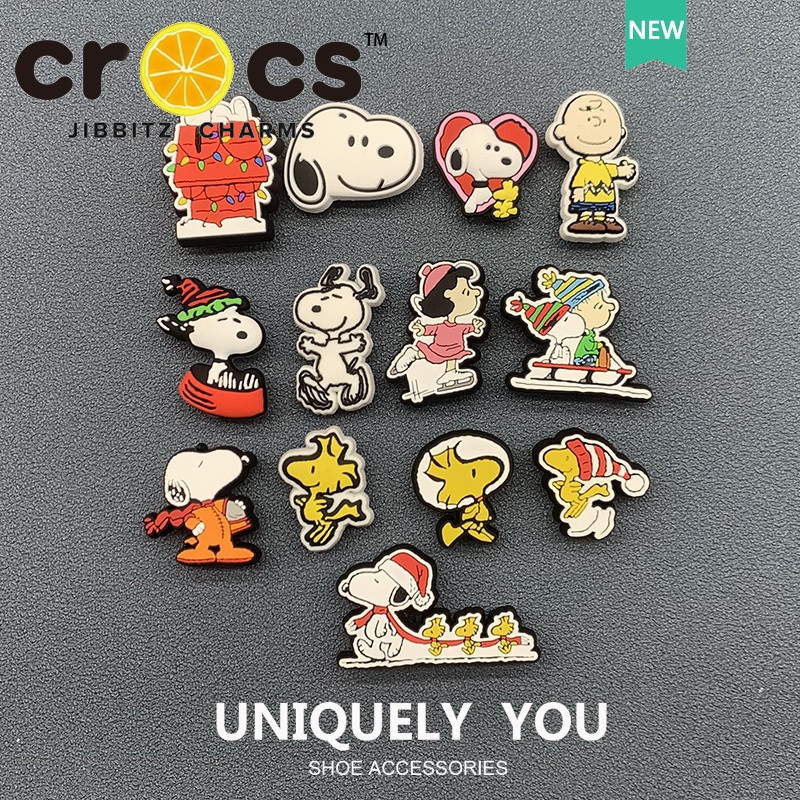 JIBBITZ cross charms ตัวติดรองเท้า Snoopy ตัวติดรองเท้า cross
