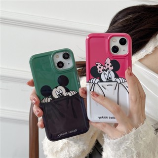 เคสโทรศัพท์มือถือนิ่ม ลายการ์ตูนมิกกี้ มินนี่เมาส์ 3D สําหรับ iPhone 11 12 13 14 Plus PRO MAX iPhone14Pro iPhone14