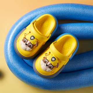 Cheerful Mario Crocs รองเท้าแตะลําลอง กันลื่น แฟชั่นฤดูร้อน สําหรับเด็กผู้ชาย และเด็กผู้หญิง