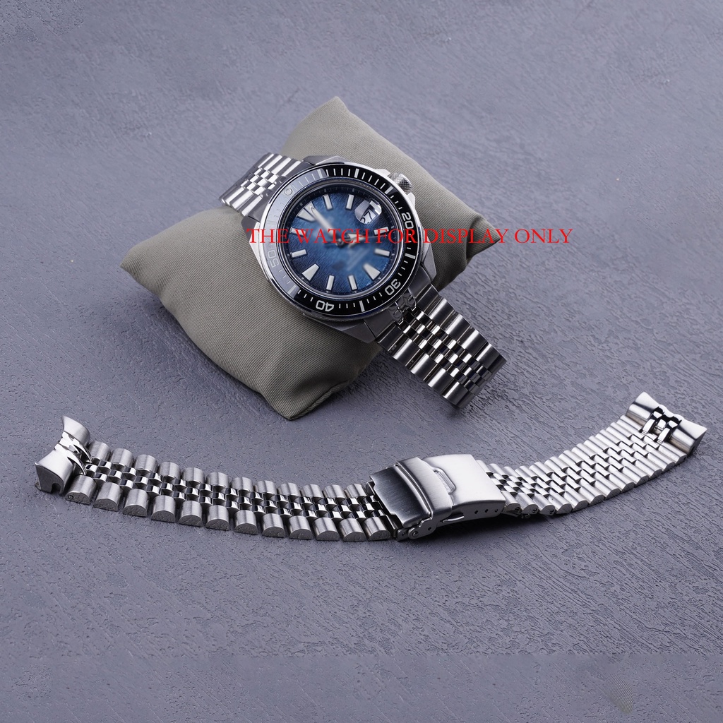 สายนาฬิกาข้อมือ สีเงิน 22 มม. สําหรับ Seiko Samurai SRPF79