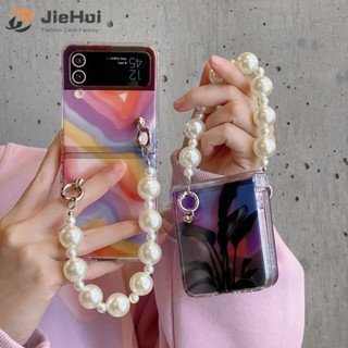 Jiehui เคสโทรศัพท์มือถือแฟชั่น ลายใบกล้วย สามชิ้น หลากสี สําหรับ Samsung Z Flip5 Z Flip4 Z Flip3