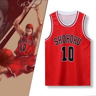 SLAM DUNK เสื้อกีฬาบาสเก็ตบอล คอกลม พิมพ์ลาย Slam Dunk Sakuragi Rukawa คุณภาพสูง เข้ากับทุกการแต่งกาย สไตล์เรโทร สําหรับผู้ชาย และผู้หญิง