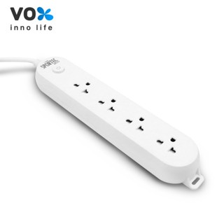 ปลั๊กสามตา VOX Power Strip Tis/Iec รุ่น EC-140 4ช่องเสียบ 1สวิตซ์ กำลังไฟ 2300วัตต์ สายยาว 3และ5เมตร เหมาะกับใช้ในบ้าน