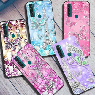 เคสโทรศัพท์มือถือ ซิลิโคนนิ่ม TPU ลายดอกไม้น่ารัก สําหรับ TCL 20 SE T671H T671F