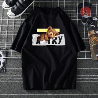 &lt;STOCKS SEDIA ADA&gt;BAJU TEDDY BEAR 100%COTTON T-SHIRT LENGAN PENDEK /T-Shirt Fashion/Oversize/Couple/Plus Size Tee/M_02