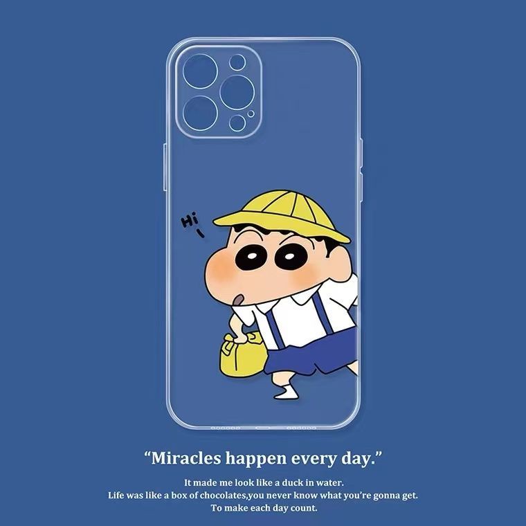 เคสโทรศัพท์มือถือ แบบใส ลายการ์ตูนชินจัง สําหรับ IPhone 6 6S 11 7 8 Se 2020 X XR XS Plus 12 13 14 PRO mini MAX