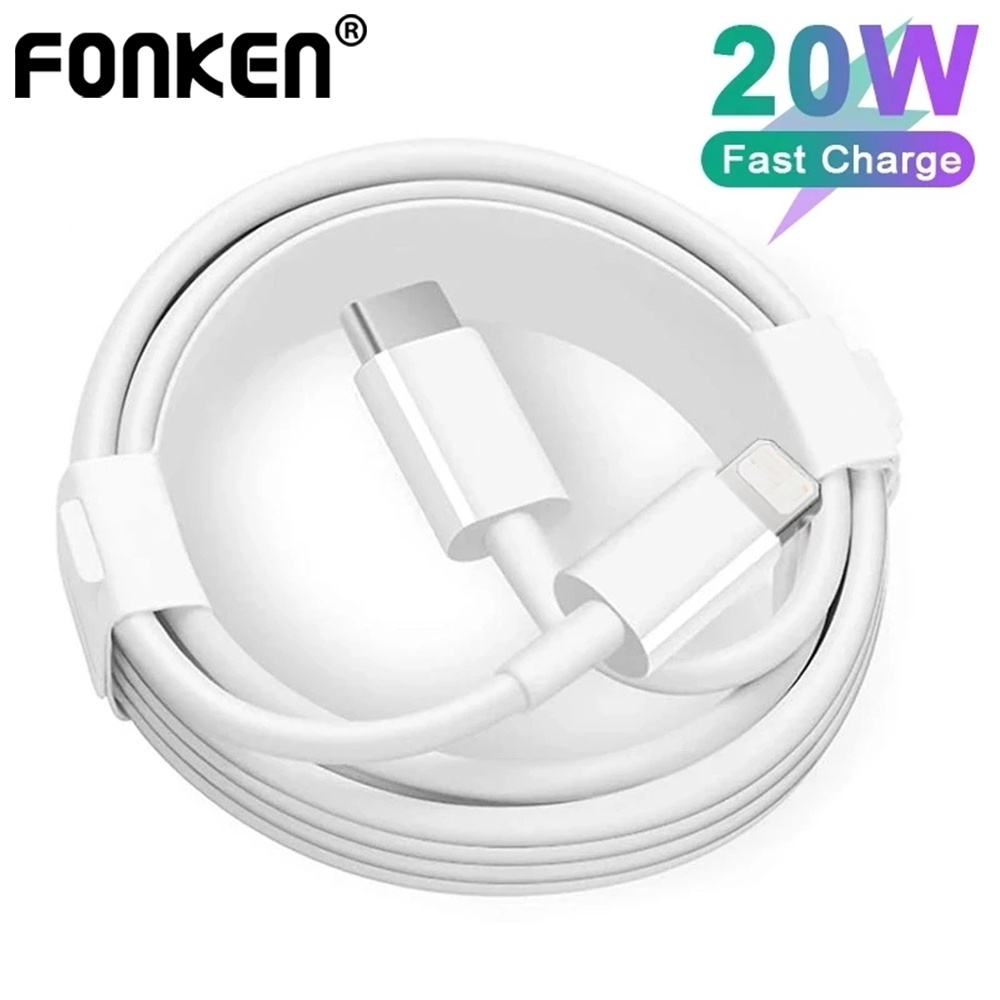 Fonken PD 20W สายชาร์จเร็ว สําหรับ IOS/USB C To IOS สายชาร์จโทรศัพท์ 1ม./2ม