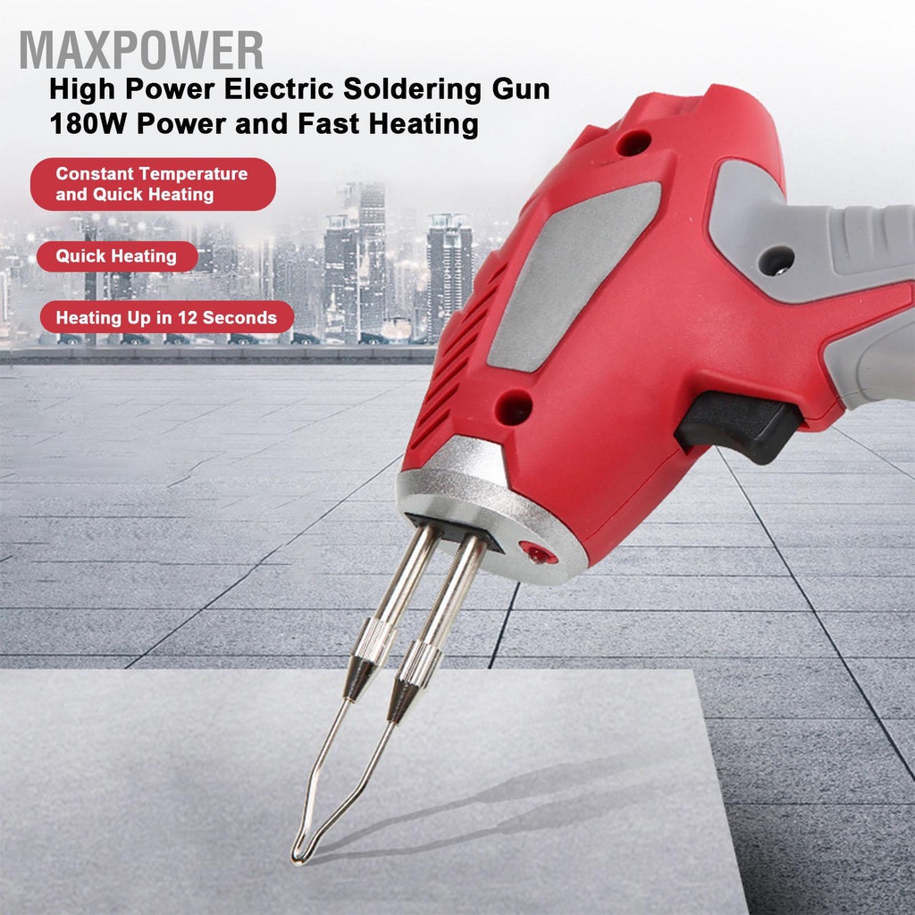 Maxpower หัวแร้งบัดกรี 180W 200°C ป้อนด้วยมือ ชุดหัวแร้งบัดกรี EU Plug 220‑240V สำหรับชิปโฟน