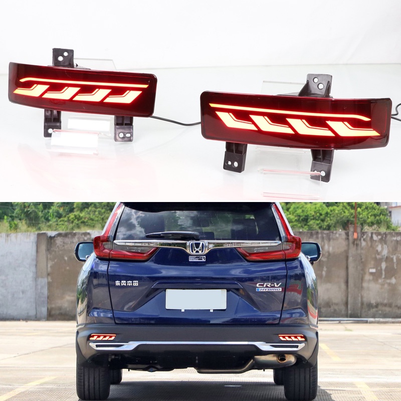 3-in-1 หลอดไฟตัดหมอก ไฟเลี้ยว LED ติดกันชนหลังรถยนต์ สําหรับ Honda C-RV CRV 2020-2022 2 ชิ้น