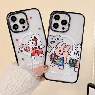 【 Bunny KONBINI Rabbit 】Casetify เคสโทรศัพท์มือถืออะคริลิค ดูดซับแม่เหล็ก คุณภาพสูง สําหรับ iPhone 14 Pro max 13 13 Pro max 11 Pro max 14 14Pro 12 12Pro 12 Pro max 13Pro