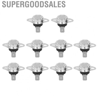 Supergoodsales 10Pcs Thermostat Thermal Switch Manual Hand Reset Bimetallic Chip Temperature Control 10A 250V