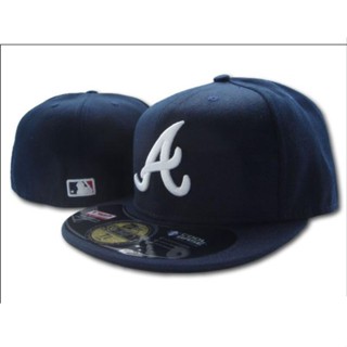 หมวกบังแดด ผ้าฝ้าย ปักลายตัวอักษร Atlanta Braves ไซซ์ MLB สไตล์ฮิปฮอป