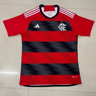 เสื้อกีฬาแขนสั้น ลายทีมชาติฟุตบอล Flamengo 23-24 ไซซ์ S-XXL ชุดเหย้า