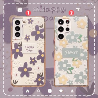 ใหม่ เคสโทรศัพท์มือถือแบบนิ่ม TPU ใส กันกระแทก ลายดอกไม้ สําหรับ Samsung Galaxy A73 A72 A53 M42 A33 A23 A91 M80s S10 Lite A81 M60s Note10 Lite