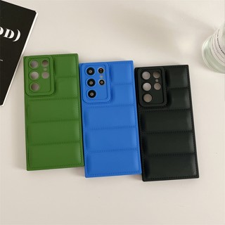 ดาวน์แจ็กเก็ต ถุงลมนิรภัย ป้องกัน ซิลิโคน เคสโทรศัพท์ Samsung Galaxy A02 A03 A02S A03S A04S A10S A20S A21S A10 A11 A12 A20 A30 A50 A30S A50S S22 Plus