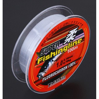 (ส่งเร็ว)สาย FLUOROCARBON ตกปลาชิงหลิว ตกกุ้ง ตีเหยื่อปลอม ยาว100ม