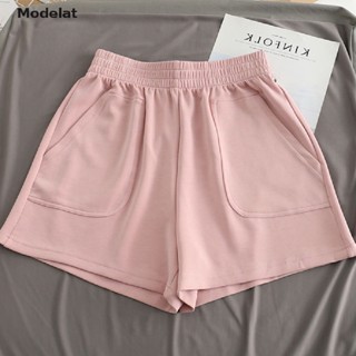 MFC Gym Womens High Waist Loose Slim Wide Leg Trousers Solid Color Cotton Slacks Wide Leg Bottoms Shorts Hot Casual A-line Shorts WTD