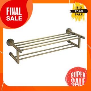 Shelf with rail MIRKO model MK 5022-CR, gold color