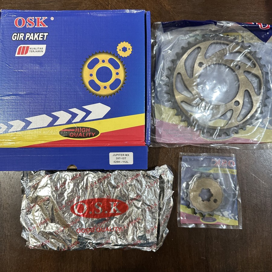 OSK JUPITER MX GEAR SET GEARSET CHAIN PACKAGE 135 OLD GIRSET GIR RANTE MOTOR