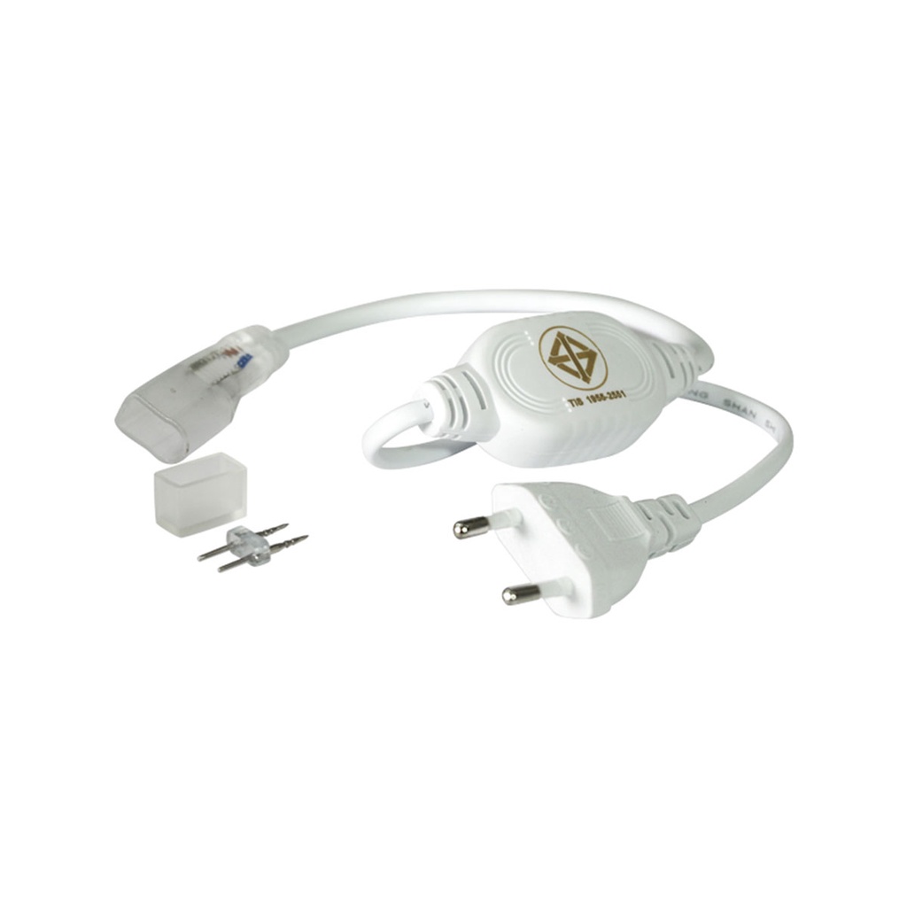 หัวต่อพร้อมปลั๊ก LUZINO รุ่น NOF-0201 สีขาว