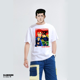 Versatile Summer Animation Merchandise Slam Dunk t-Shirt Hot-Blooded Sakuragi Legion Flower Ro_09