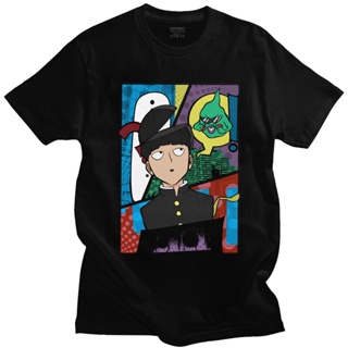 เสื้อยืดแขนสั้น ผ้าฝ้าย พิมพ์ลายกราฟฟิค Shigeo Kageyama Mob Psycho 100 สไตล์ญี่ปุ่น สําหรับผู้ชาย_08