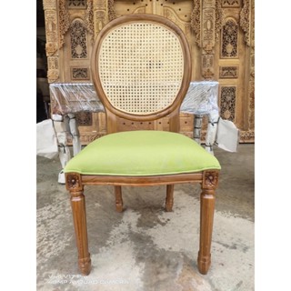 Painted teak wood rattan and cushion chair เก้าอี้ไม้สัก ทำสี เก้าอี้หุ้มเบาะ เก้าอี้ เก้าอี้หวาย