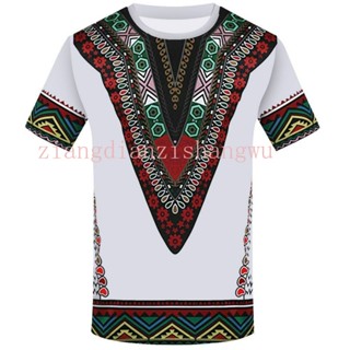 ขายดี เสื้อยืดลําลอง แขนสั้น พิมพ์ลาย Dashiki สไตล์แอฟริกัน แฟชั่นฤดูร้อน สําหรับผู้ชาย 2022