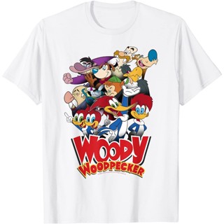 Adult Woody Woodpecker Group Shot Vintage Poster T-Shirt_03