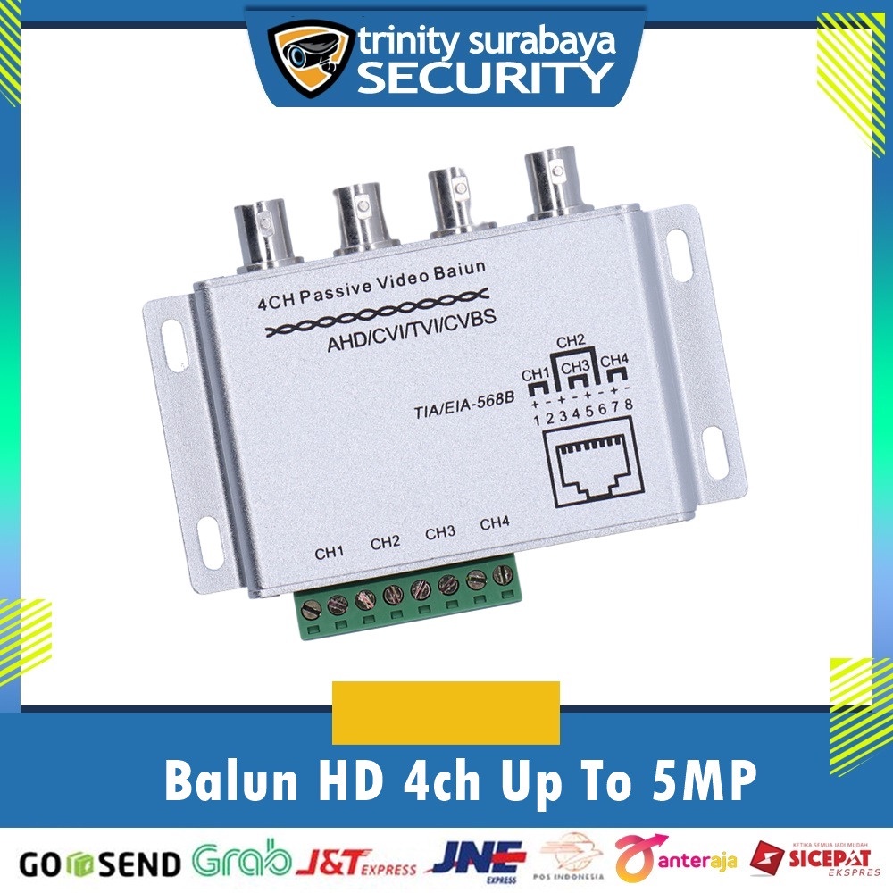 VIDEO BALUN 4ch AHD-HDTVI-HDCVI-ANALOG